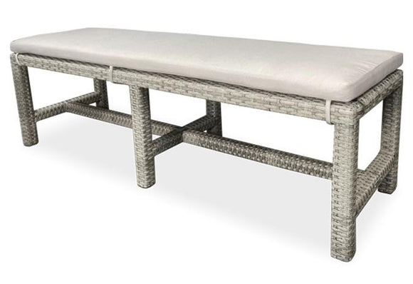 STONE GREY BENCH FOR OUTDOOR DINING TABLE