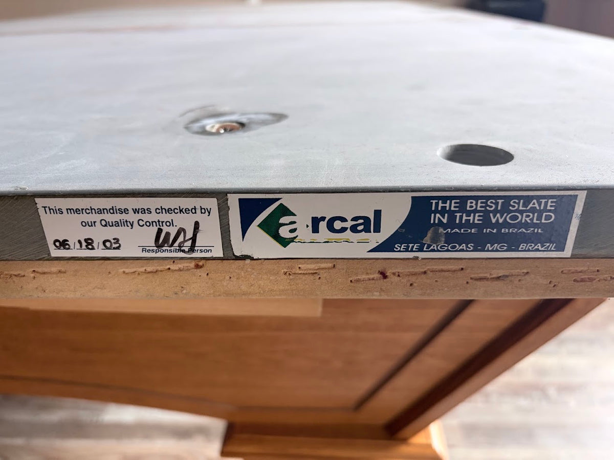 8 FT PRE-OWNED SLATE POOL TABLE – LIGHT OAK, INSTALLED WITH ACCESSORIES