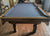 8' PREOWNED DUFFERIN SLATE POOL TABLE INSTALLED WITH ACCESSORIES WALNUT FINISH