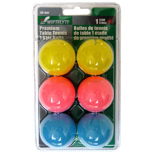 Swiftlyte 1 star fluorescent table tennis balls