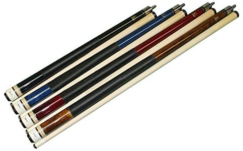 Aska Set of 4 Wraped Short Kids Pool Cue Sticks LCS, Stained Maple, Canadian Hardrock Maple Shaft, 13mm Tip, Mixed Lengths 36