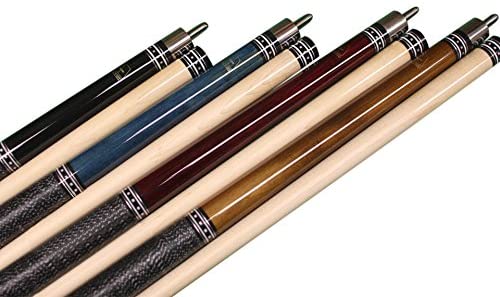 Set of 4 Aska Mixed Length Cues L9C, Canadian Hard Rock Maple Billiard Pool  Cue Sticks, Short, Kids Cues L9CS