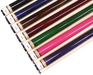Set of 7 Wrapless ASKA L3 Billiard Pool Cue Sticks, 58" Hard Rock Canadian Maple, 13mm Hard Le Pro Tip, Mixed Weights L3S7