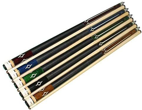 Set of 5 Aska L7 Pool Cue Sticks 58