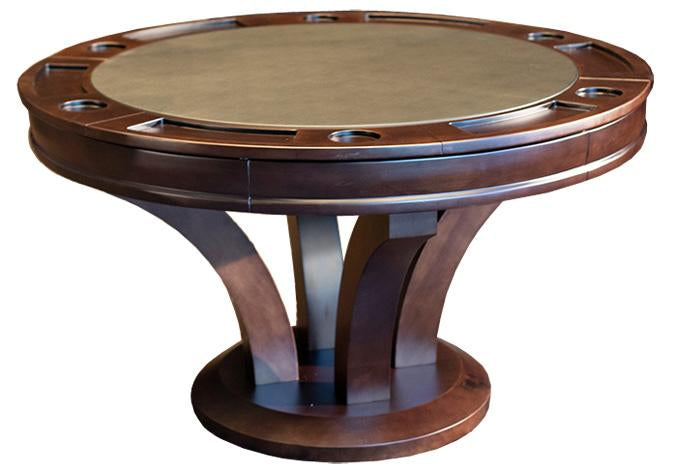 MAJESTIC DUBLIN DANISH STYLE POKER CARD GAME TABLE IN WALNUT