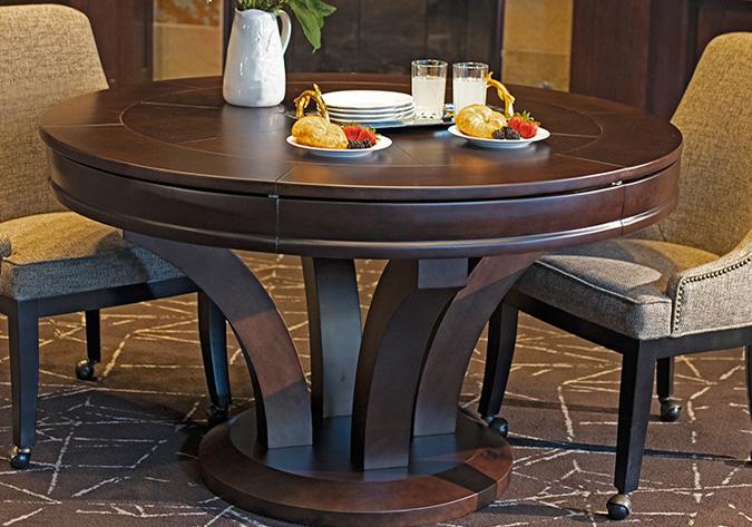 Majestic Lyon Walnut Finish Modern Hardwood Gaming & Poker Table