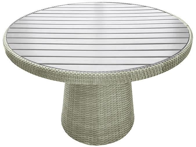 Delia stone 44 inch round patio dining table