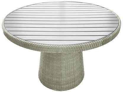 Delia stone 44 inch round patio dining table