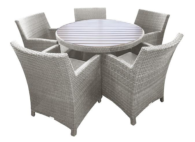 DELIA STONE 44" ROUND PATIO DINING TABLE