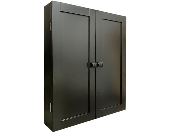 MAJESTIC BLACK SOLID HARDWOOD DART CABINET