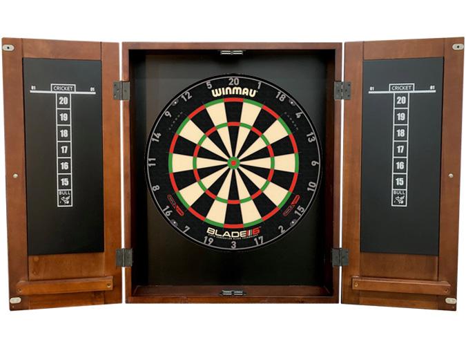 HARLEY DAVIDSON DARTBOARD, DARTS AND CABINET KIT – Gamingtables.ca