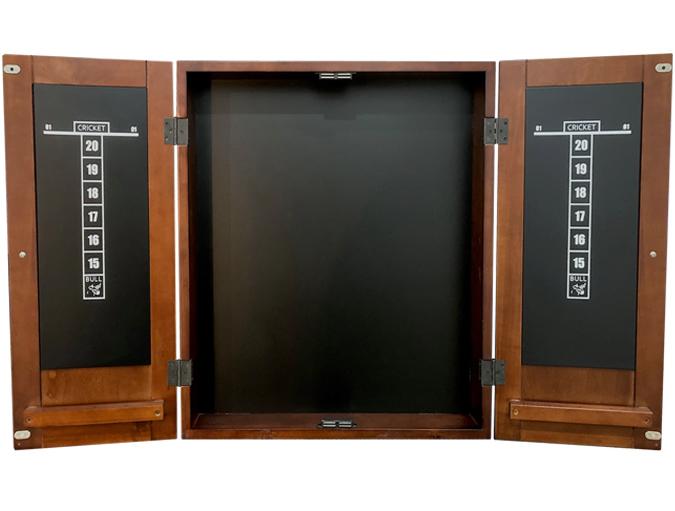 Majestic Walnut Finish Solid Hardwood Dart Cabinet