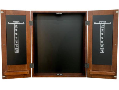 Majestic Walnut Finish Solid Hardwood Dart Cabinet