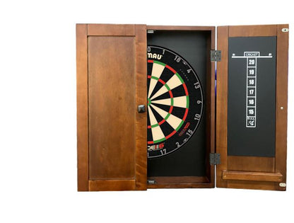 Majestic Walnut Finish Solid Hardwood Dart Cabinet