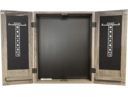 Majestic Rustic Barnwood Grey Finish Solid Hardwood Dart Cabinet