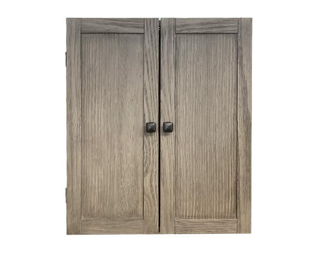 Majestic Rustic Barnwood Grey Finish Solid Hardwood Dart Cabinet