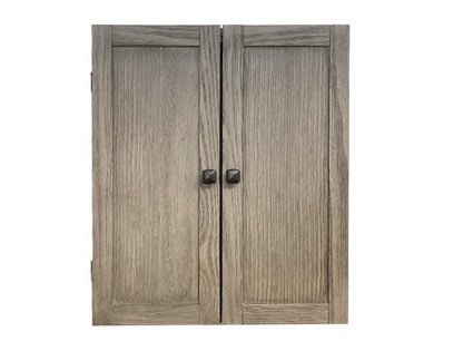 Majestic Rustic Barnwood Grey Finish Solid Hardwood Dart Cabinet