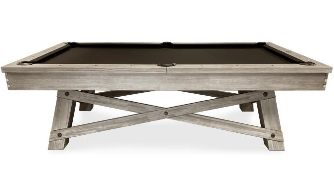 8 FT MAJESTIC ACADIEN BARNWOOD GREY POOL TABLE