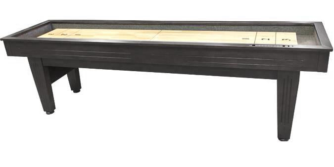 12 ft Majestic black shuffleboard table playfield