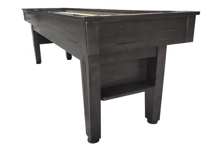 Majestic black shuffleboard table detail