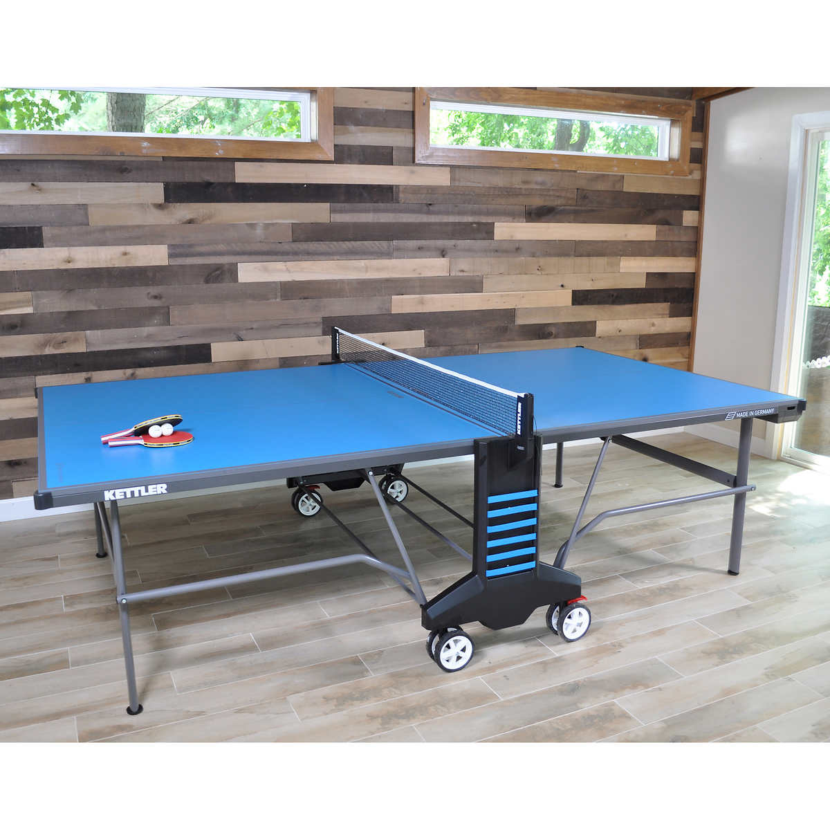 KETTLER 6 FT OUTDOOR TENNIS TABLE WITH NET SET