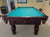8' PREOWNED DUFFERIN ANNIVERSARY POOL TABLE INSTALLED WITHA ACCESSORIES