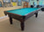 8' PREOWNED DUFFERIN ANNIVERSARY POOL TABLE INSTALLED WITHA ACCESSORIES