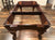Wooden table with a rustic design on a wooden floor