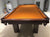 8 FOOT PREOWNED OVERSIZED DUFFERIN REGAL SNOOKER TABLE MAHOGANY FINISH