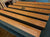 PREOWNED 8 FOOT DUFFERIN REGAL POOL TABLE INSTALLED WITH ACCESSORIES LIGHT OAK FINISH