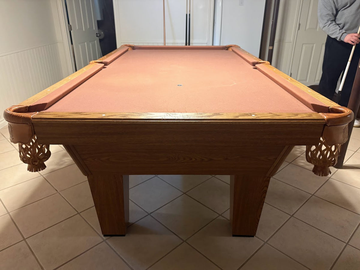 8 FT PRE-OWNED OLHAUSEN SHERATON POOL TABLE – ACCESSORIES & INSTALLATION