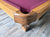 8' PREOWNED SLATE POOL TABLE INSTALLED WITH ACCESSORIES LIGHT OAK FINISH