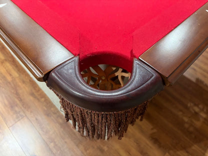 8ft Pre-Owned Beringer Pool Table – Walnut Finish, Accessories & Installation