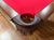 8' PREOWNED BERINGER POOL TABLE INSTALLED WITH ACCESSORIES WALNUT FINISH