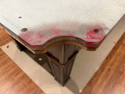8ft Pre-Owned Beringer Pool Table – Walnut Finish, Accessories & Installation