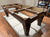 8' PREOWNED BERINGER POOL TABLE INSTALLED WITH ACCESSORIES WALNUT FINISH