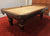 8 FOOT PREOWNED SOLID WOOD POOL TABLE INSTALLED WITH ACCESSORIES
