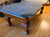 8' PREOWNED KINGSTON BILLIARDS SOLID WOOD SLATE POOL TABLE INSTALLED WITH ACCESSORIES