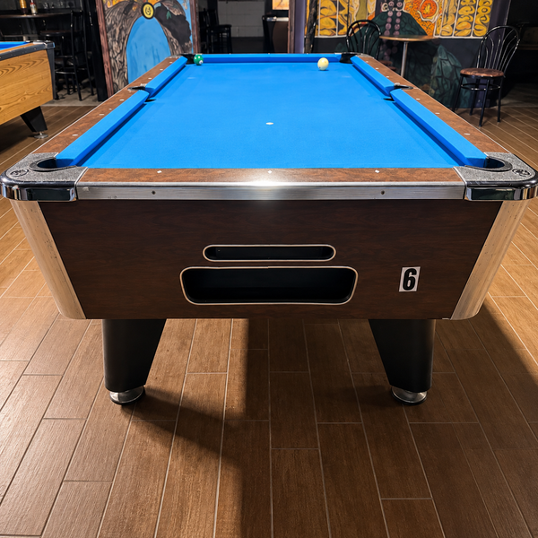 8 FT PREOWNED VALLEY COIN-OPERATED SLATE POOL TABLE