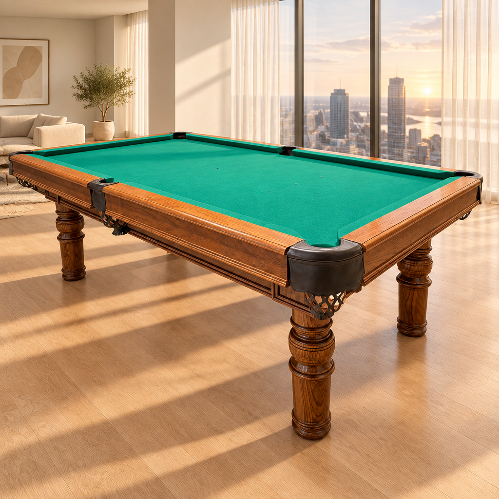 Pre-owned 8 foot Mr Billiard solid wood pool table