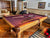 PREOWNED 8' CUSTOM MADE  SLATE POOL TABLE INSTALLED WITH ACCESSORIES