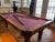 PREOWNED 8' CUSTOM MADE  SLATE POOL TABLE INSTALLED WITH ACCESSORIES