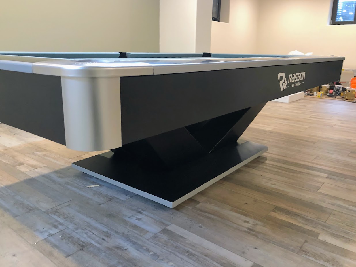 8' RASSON VICTORY II PLUS BLACK COMPETITION POOL TABLE