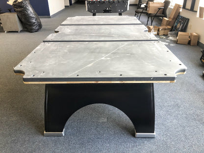 9 FT RASSON OX II BLACK MODERN COMPETITION POOL TABLE WITH AUTOMATIC BALL RETURN