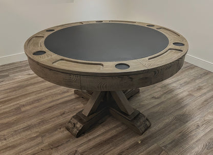 Majestic Arthur Poker Card Game Table – Barnwood Grey Finish