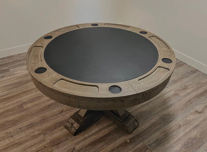 Majestic Arthur Poker Card Game Table – Barnwood Grey Finish