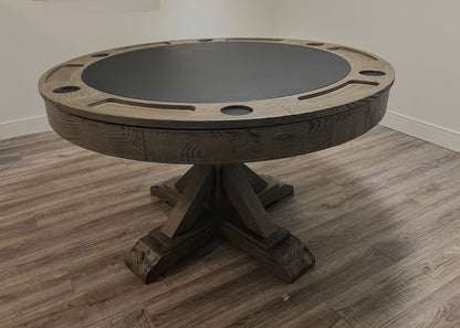 Majestic Arthur Poker Card Game Table – Barnwood Grey Finish