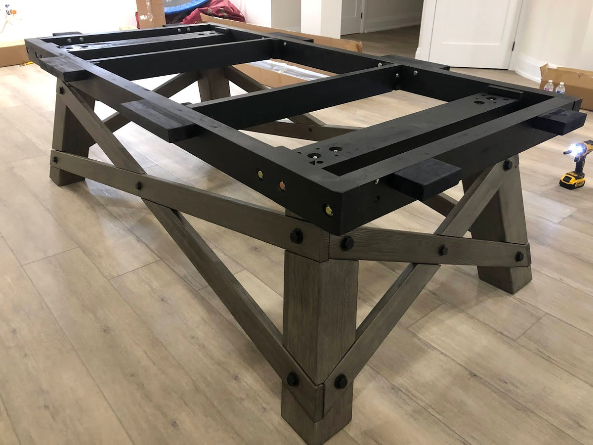 8 FT MAJESTIC ACADIEN BARNWOOD GREY POOL TABLE