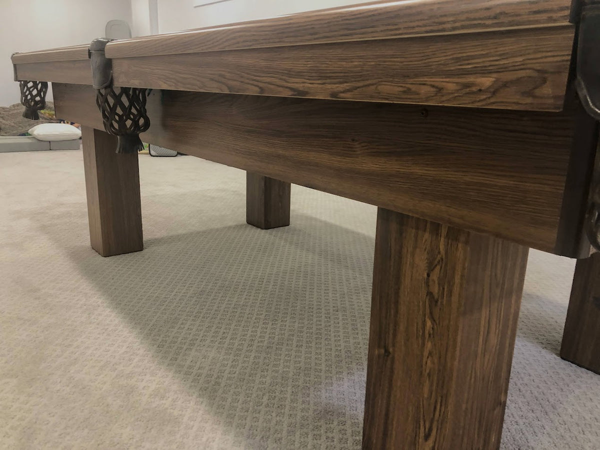 8 FT PREOWNED DUFFERIN ROYAL POOL TABLE – WALNUT FINISH