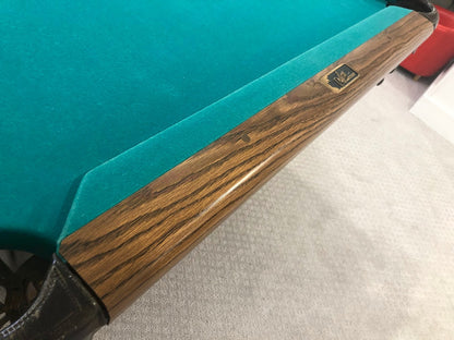 8 FT PREOWNED DUFFERIN ROYAL POOL TABLE – WALNUT FINISH